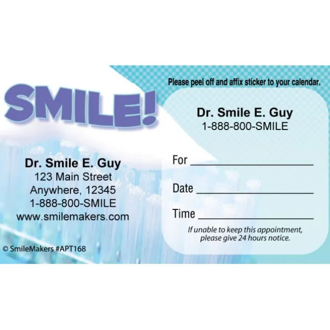Custom Smile Appointment Cards