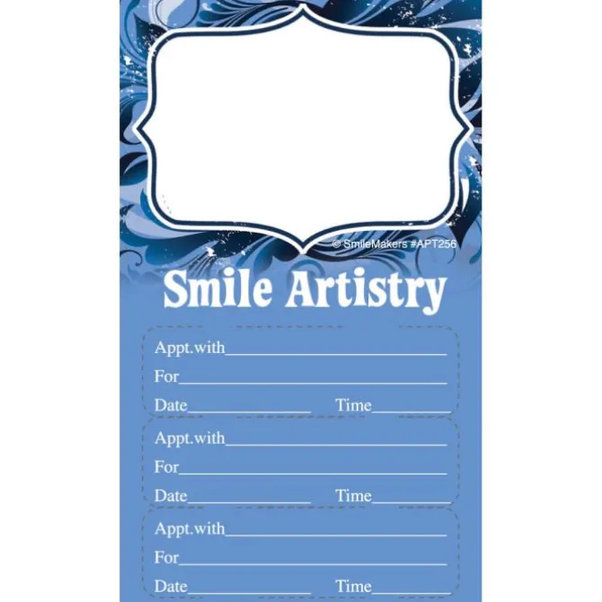 Custom Smile Artistry Three Sticker Appointment Cards