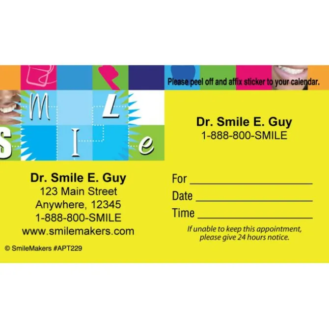 Custom Smile Blocks Appointment Cards