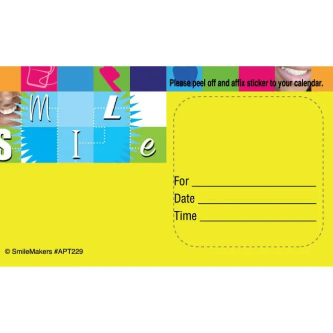 Custom Smile Blocks Appointment Cards