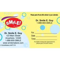 Custom Smile Bubbles Appointment Cards