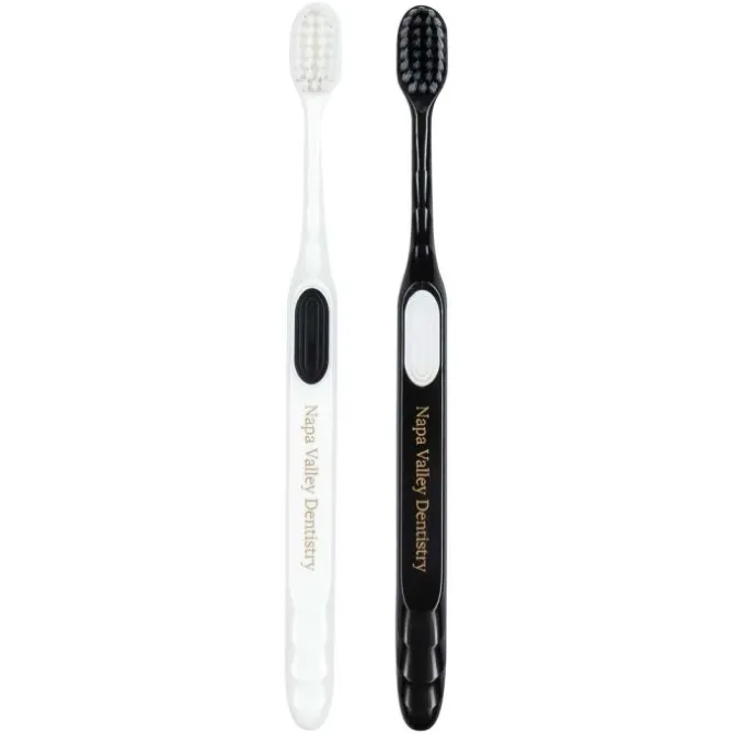 Custom SmileCare™ Adult Assorted Black & White Ultrafine Toothbrushes