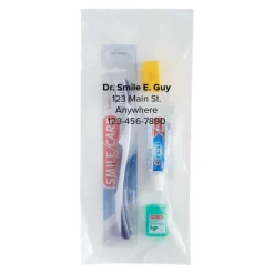 Custom SmileCare™ Adult Basic Zippered Bag Dental Kits
