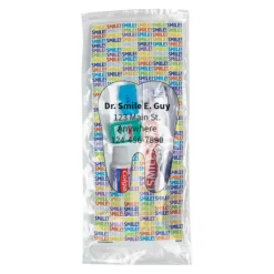 Custom SmileCare™ Adult Smile! Basic Colgate Zippered Bag Dental Kits