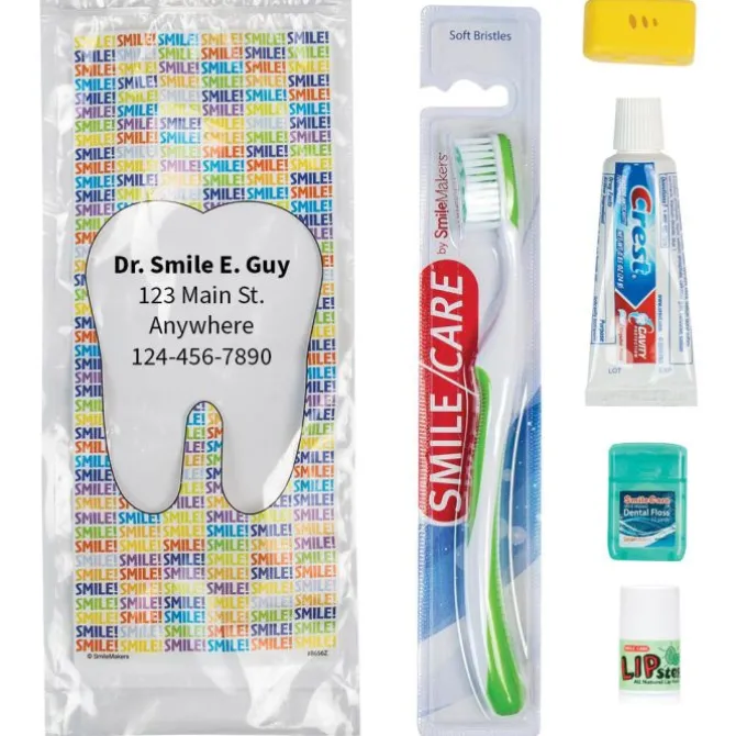 Custom SmileCare™ Adult Smile! Preference Zippered Bag Dental Kits
