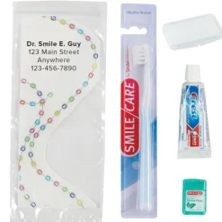 Custom SmileCare™ Orthodontic Basic Zippered Bag Dental Kits
