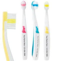 Custom SmileCare™ Toddler Bunny Grip Toothbrushes - Case