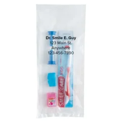 Custom SmileCare™ Youth Basic Zippered Bag Dental Kits