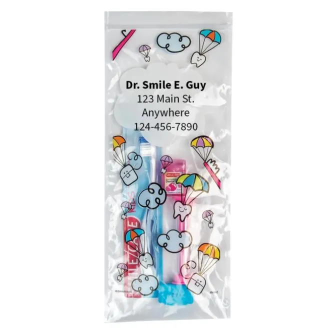 Custom SmileCare™ Youth Dental Paratrooper Basic Zippered Bag Dental Kits