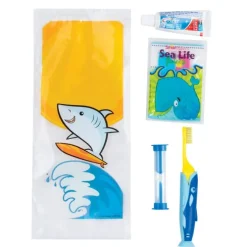 Custom SmileCare™ Youth Shark Zippered Bag Dental Kits