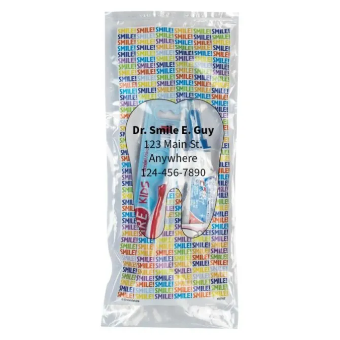 Custom SmileCare™ Youth Smile! Premium Zippered Bag Dental Kits