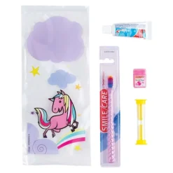 Custom SmileCare™ Youth Unicorn Zippered Bag Dental Kits