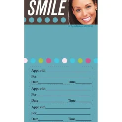 Custom Smile Dots Three Sticker Appointment Cards