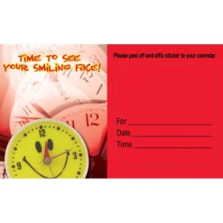 Custom Smiley Clock Appointment Cards