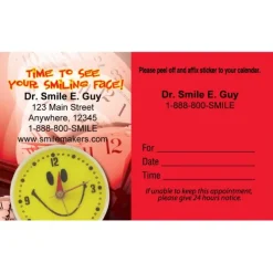 Custom Smiley Clock Appointment Cards