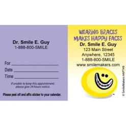 Custom Smiley Guy Braces Appointment Cards