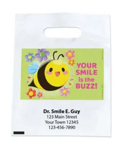 Custom Smiling Bee Take Home Bags