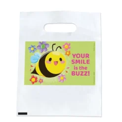 Custom Smiling Bee Take Home Bags