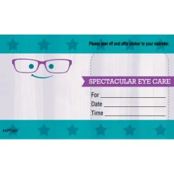 Custom Smiling Eye Glasses Appointment Cards