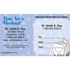 Custom Smiling Tooth Appointment Cards