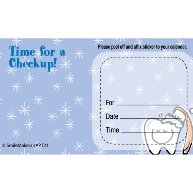 Custom Smiling Tooth Appointment Cards