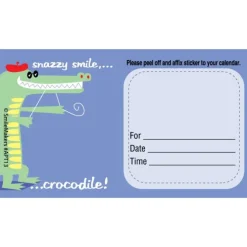 Custom Snazzy Smile Crocodile Appointment Cards