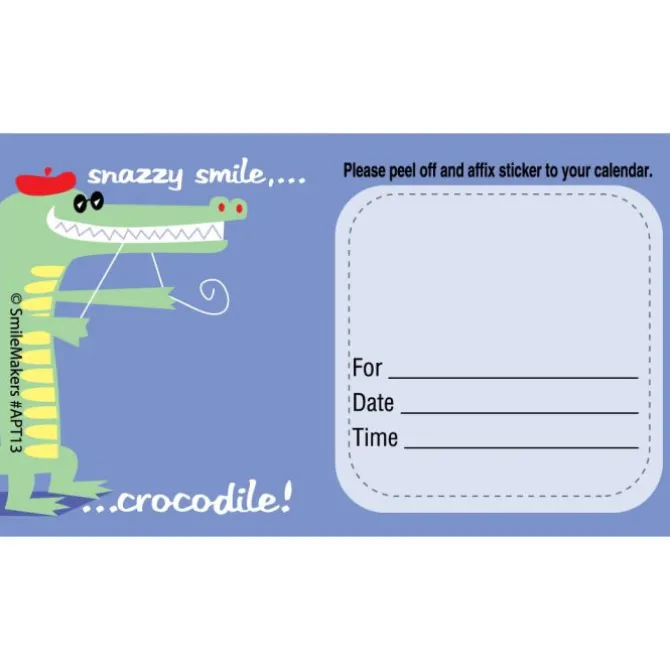 Custom Snazzy Smile Crocodile Appointment Cards