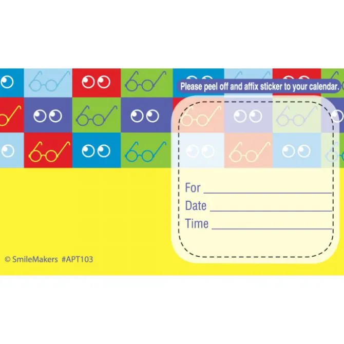 Custom Square Glasses Eyecare Appointment Cards