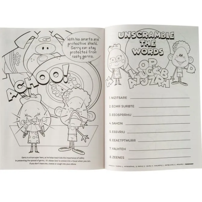 Custom Stop the Spread of Germs Coloring & Activity Books