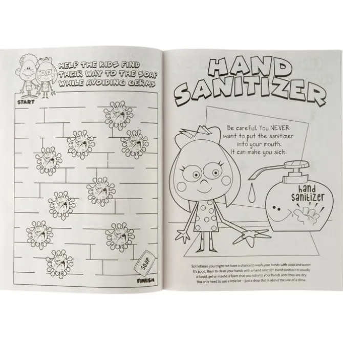 Custom Stop the Spread of Germs Coloring & Activity Books