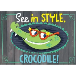 Custom Stylish Crocodile Vision Recall Cards