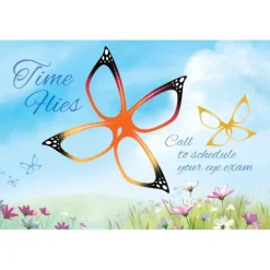 Custom Time Flies Eyecare Recall Cards