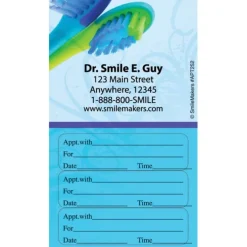 Custom Toothbrushes Three Sticker Appointment Card