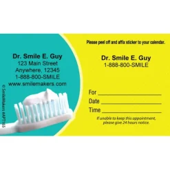 Custom Toothbrush & Paste Appointment Cards