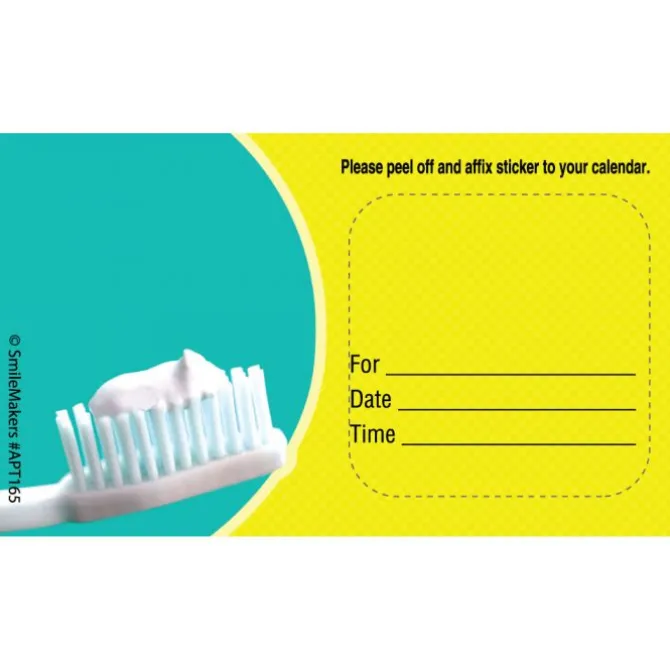 Custom Toothbrush & Paste Appointment Cards