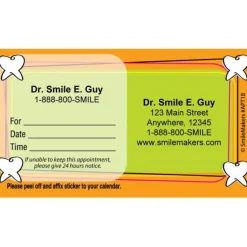 Custom Tooth Frame Appointment Cards