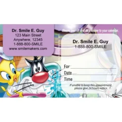 Custom Tweety & Sylvester Sticker Appointment Cards