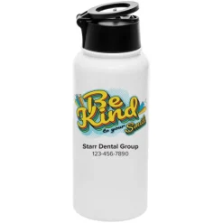 Custom Water Bottle with Phone Holder - 32 ounce