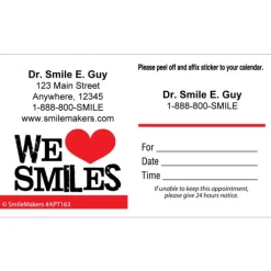 Custom We Love Smiles Appointment Cards