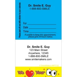 Custom We Love Your Eyes Sticker Appointment Cards