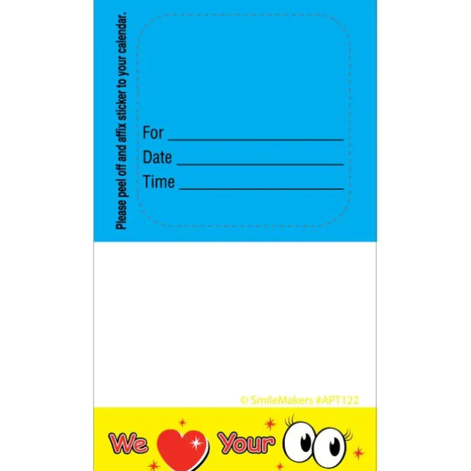 Custom We Love Your Eyes Sticker Appointment Cards