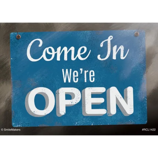 Custom We're Open Recall cards