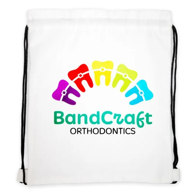 Custom White Canvas Backpack