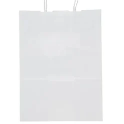 Custom White Paper Bags - Large