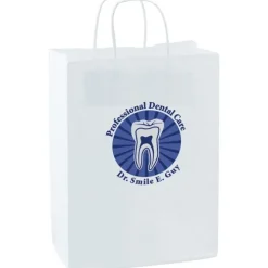 Custom White Paper Bags - Large