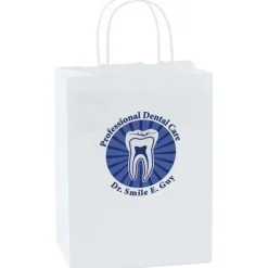 Custom White Paper Bags - Medium