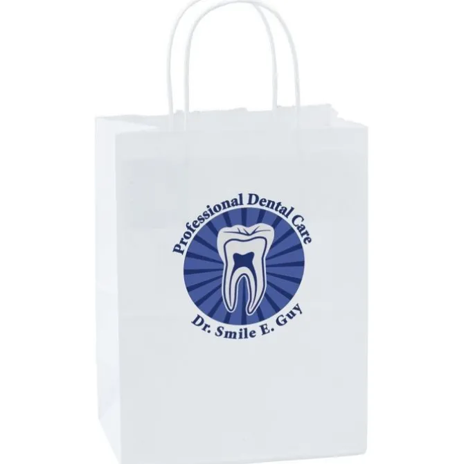Custom White Paper Bags - Medium