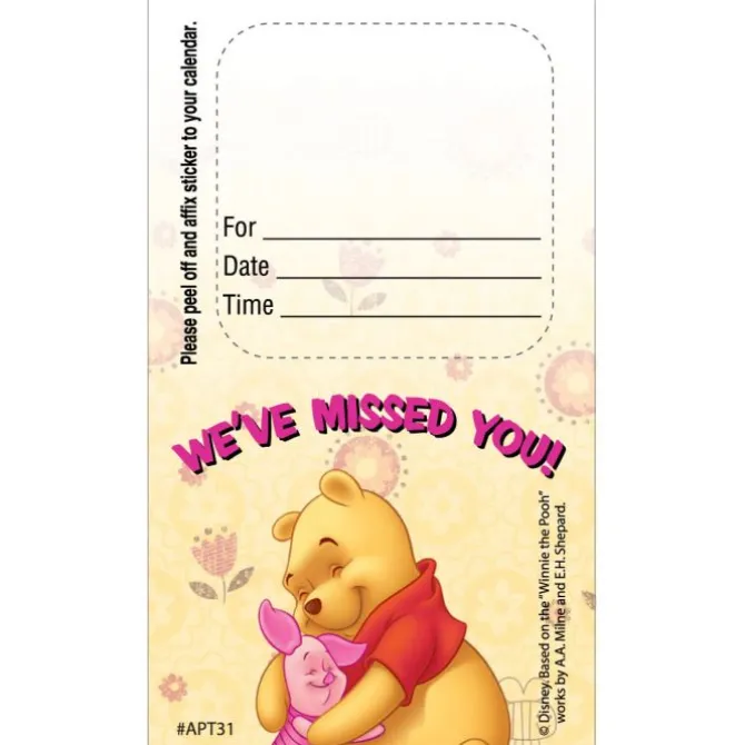 Custom Winnie The Pooh Hugs Appointment Cards