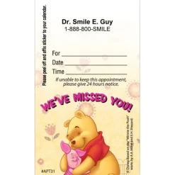 Custom Winnie The Pooh Hugs Appointment Cards