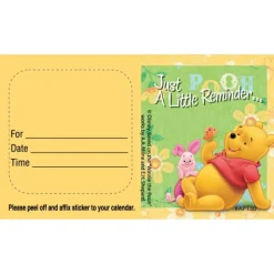 Custom Winnie the Pooh & Piglet Flowers Appointment Cards